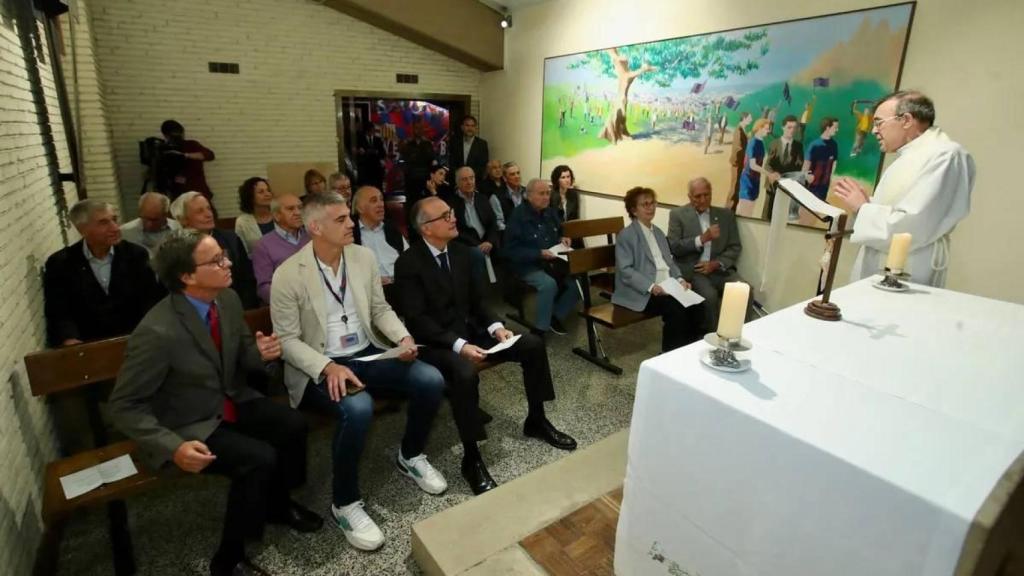 Interior de la capilla del Camp Nou