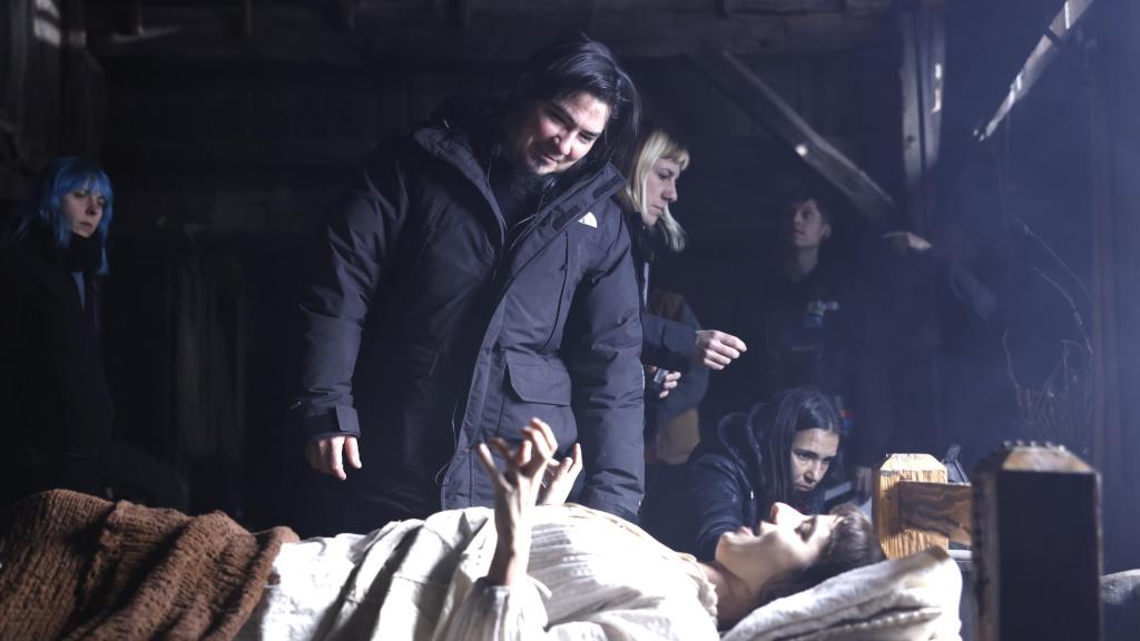 Paul Urkijo en el rodaje de 'Gaua'