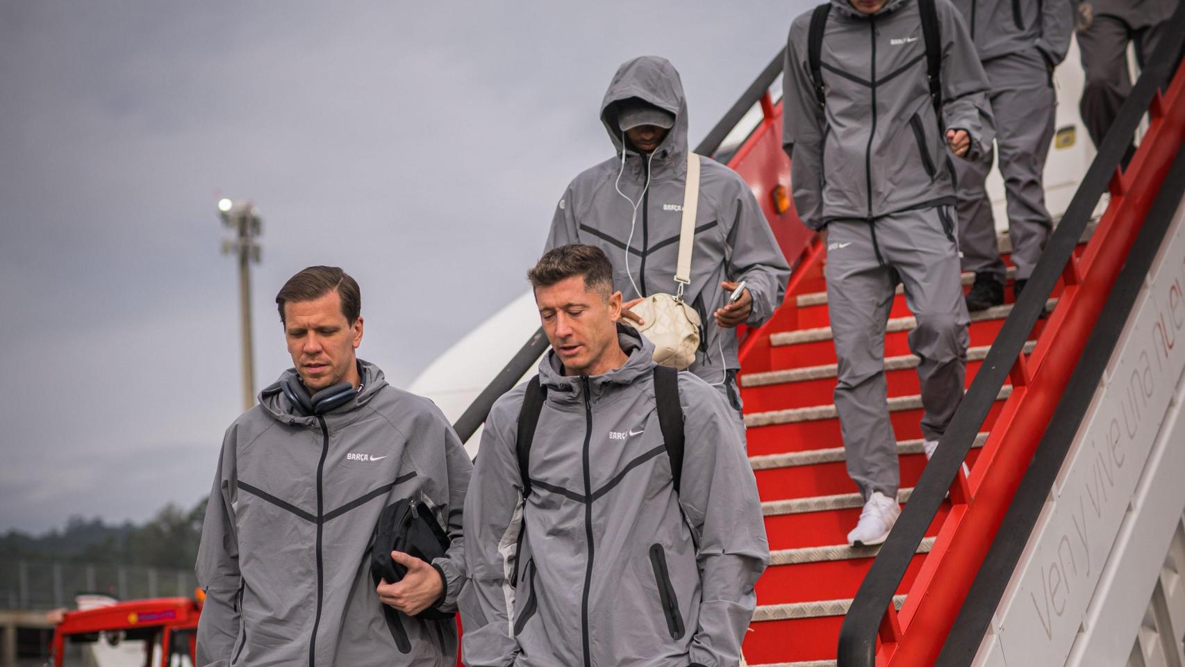 La plantilla del Barça aterriza en Vigo