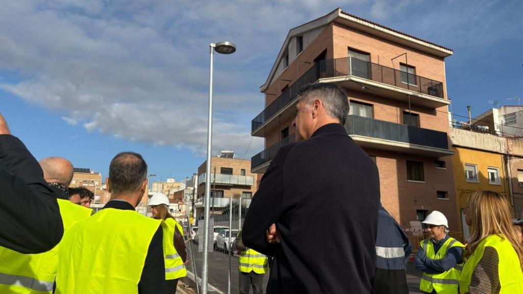 Visita a las obras de rambla de Sant Joan