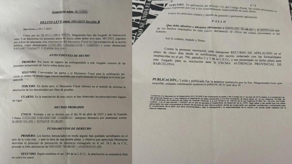 Imatge de la sentència del cas