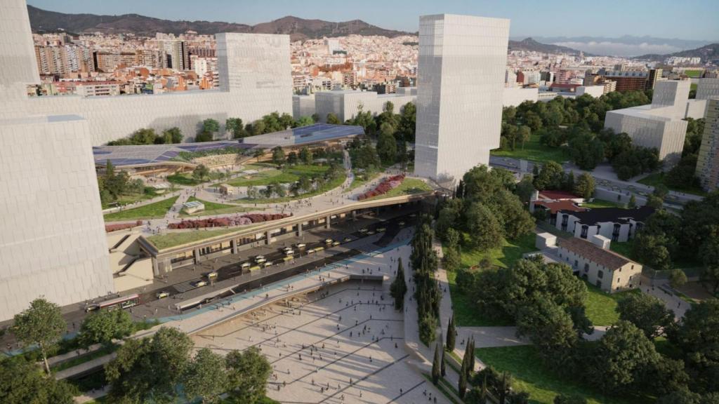 Render de la futura estació de la Sagrera