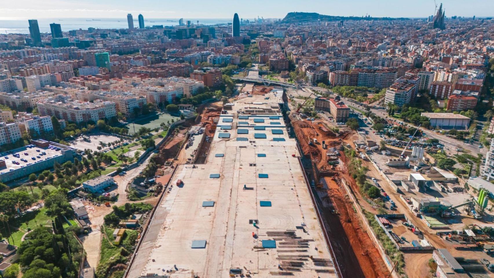 Estado de las obras de la estación de La Sagrera el pasado noviembre