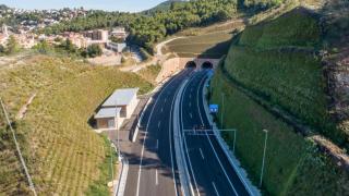 Autovía B-24 a la altura del túnel de Vallirana