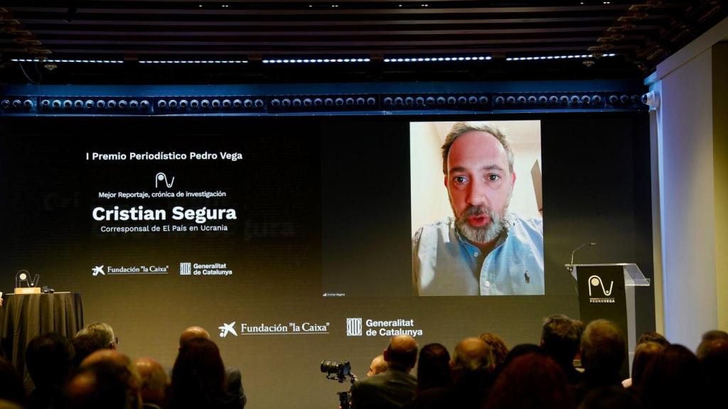 Intervenció de Cristian Segura, un dels guardonats, des de Kíiv