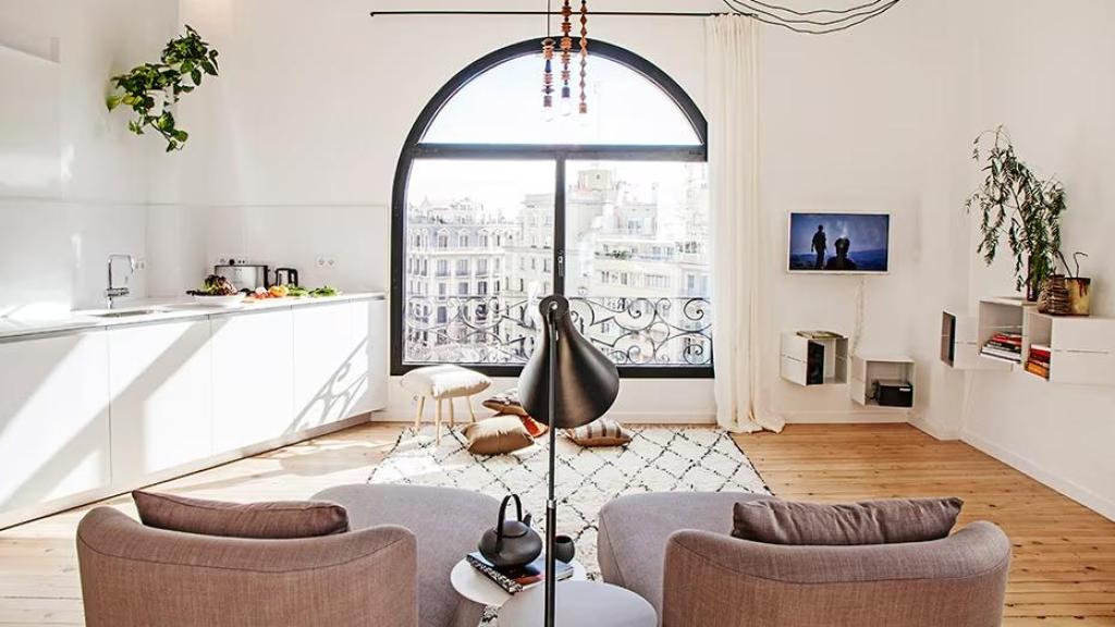 Interior de un piso turístico en el centro de Barcelona