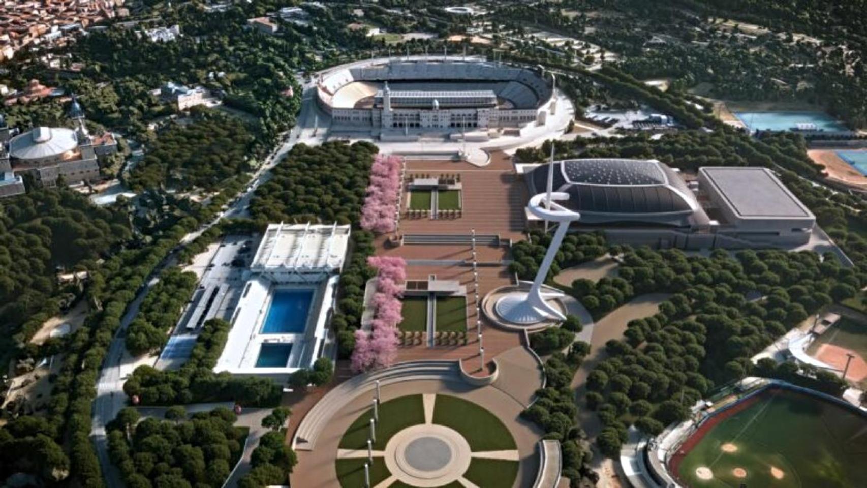 Panorámica de Montjuïc