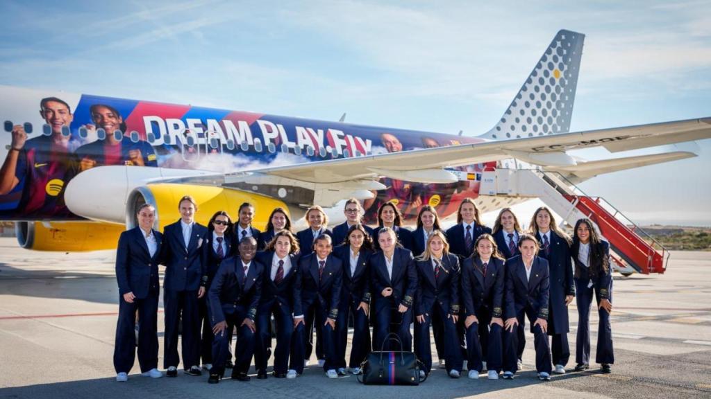 El nou avió del Barça Femení i Vueling