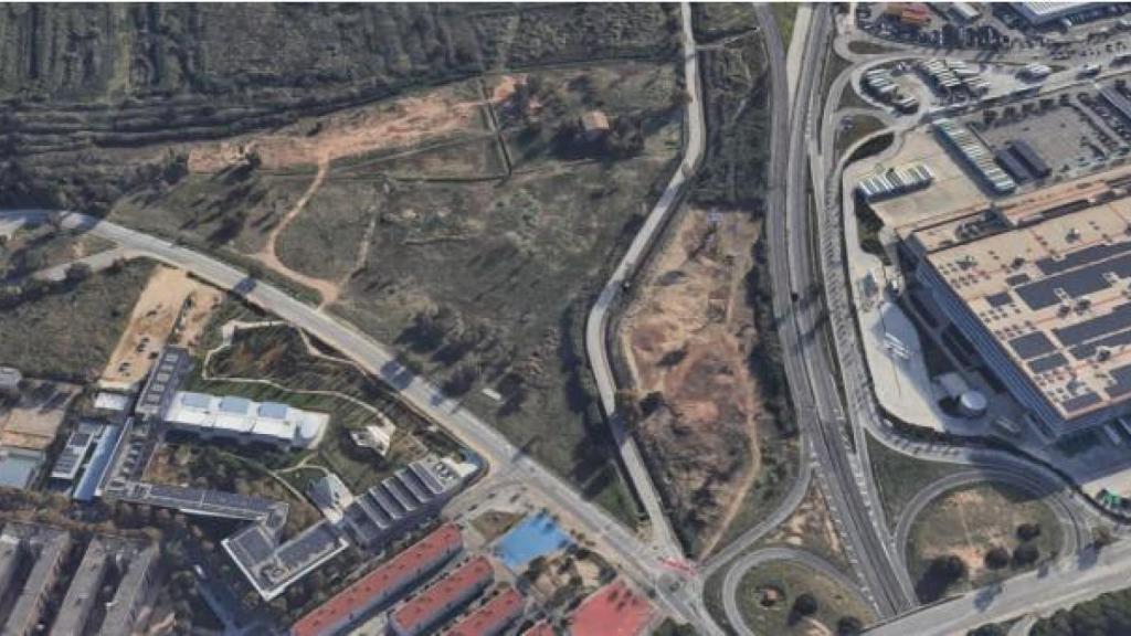 Vista aérea de la zona de Cal Monés en El Prat