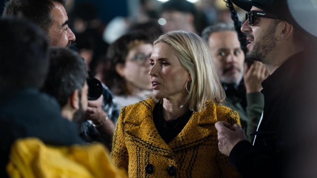 La presentadora y modelo, Judit Mascó, en su visita al antiguo cine Comèdia