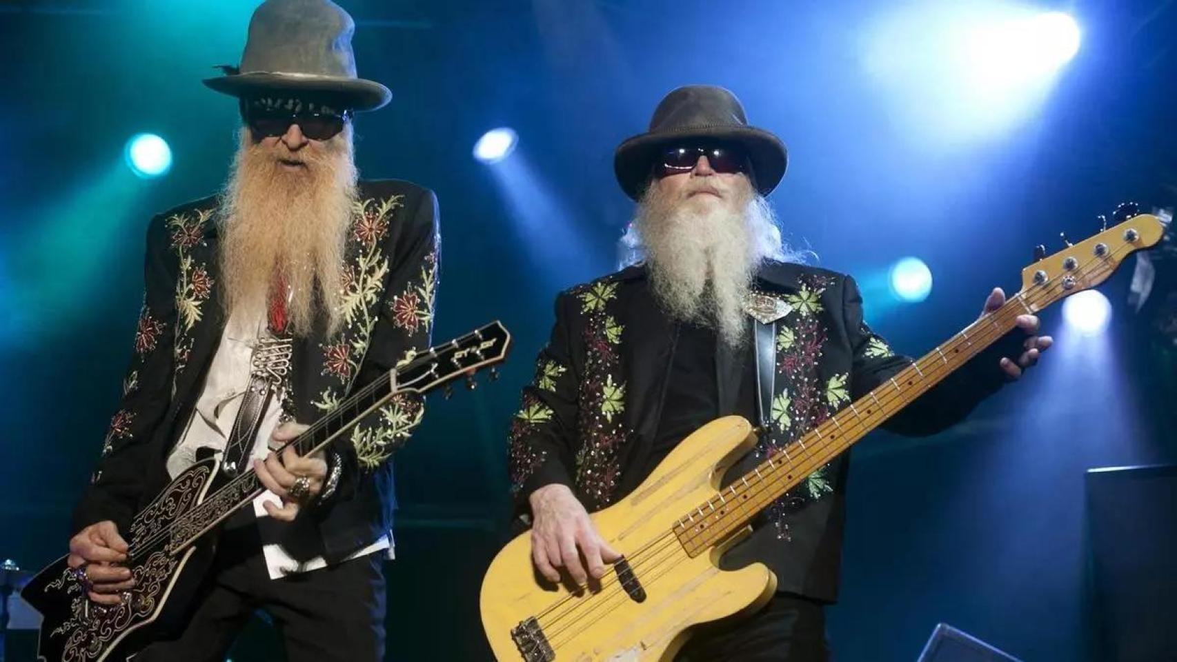 La banda de rock ZZ Top en un concierto