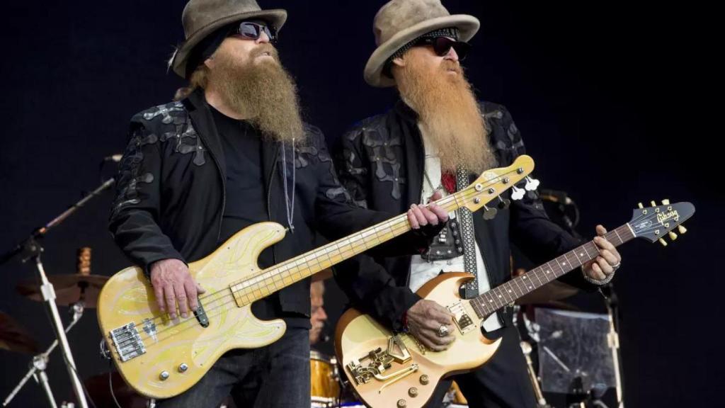 La banda de rock ZZ Top en un concierto