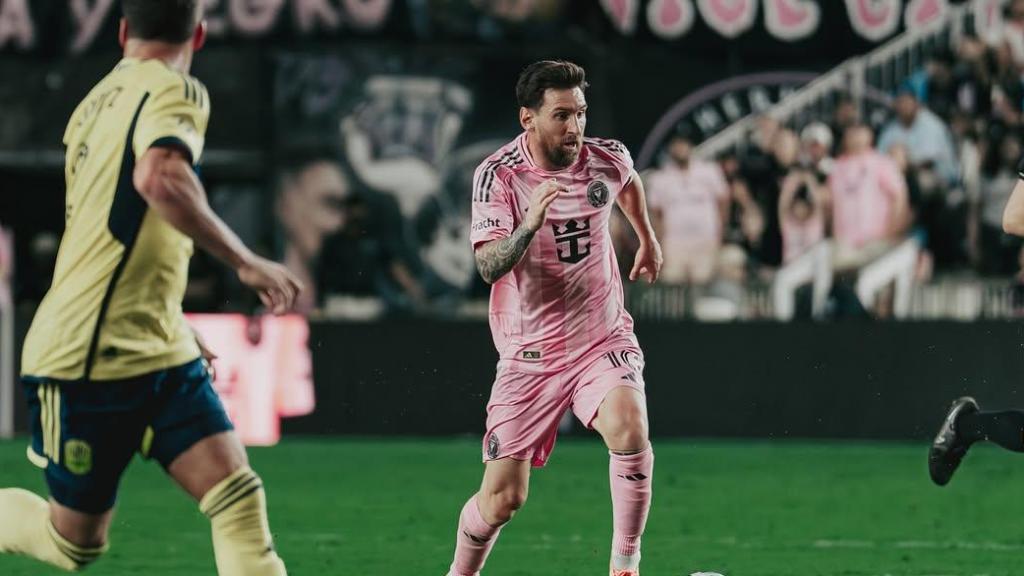Leo Messi en un partido del Inter Miami