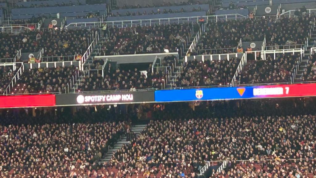 La llotja del Barça durant la seva trobada amb l'Athletic de Bilbao