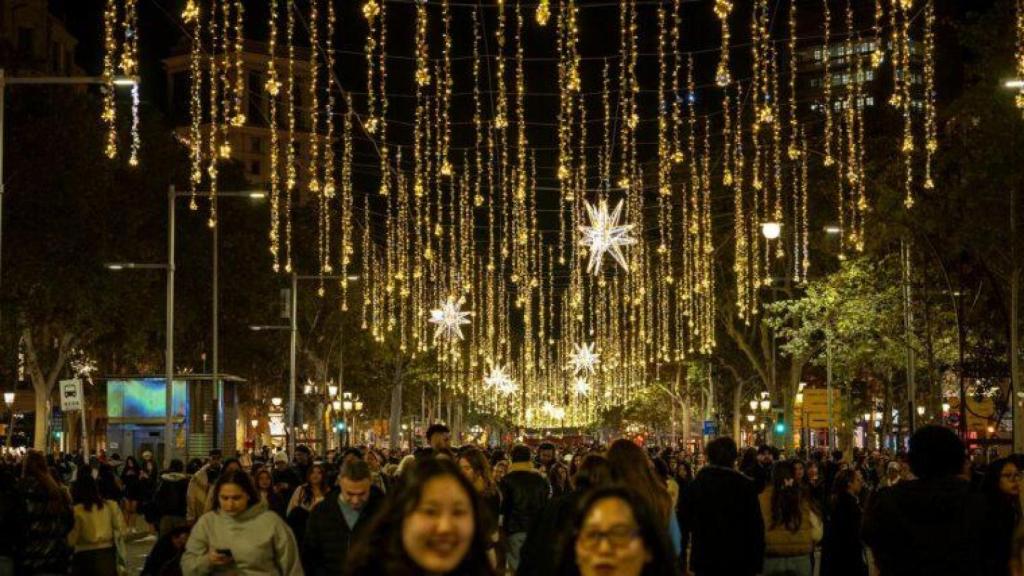 Encendido de luces de Navidad en Barcelona