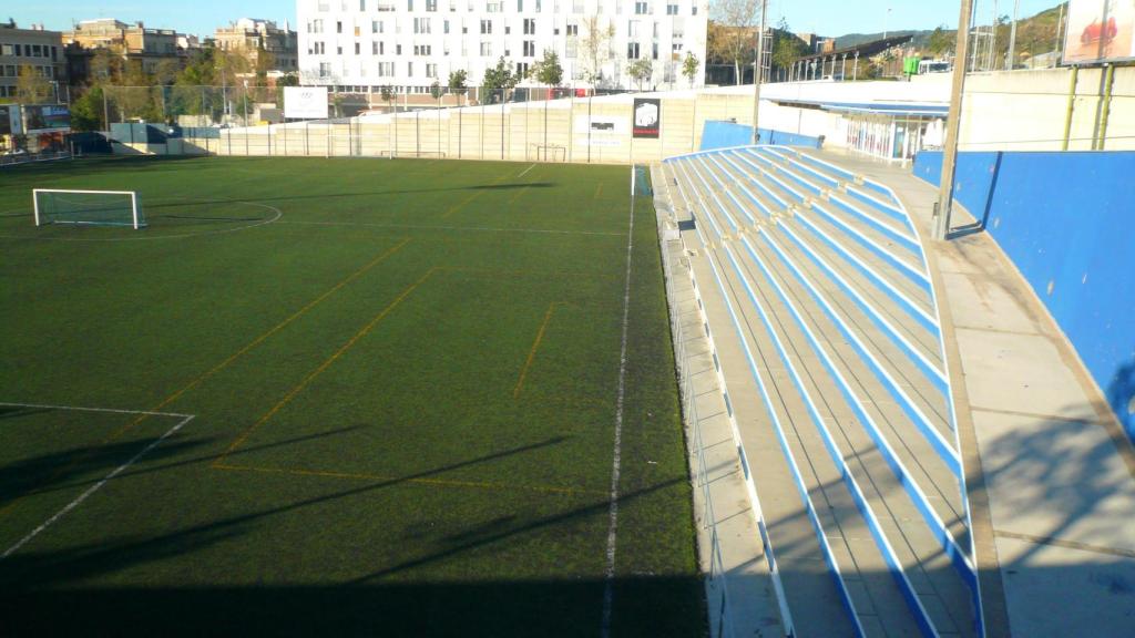 El campo de fútbol de l'Àliga de Barcelona en una imagen de archivo