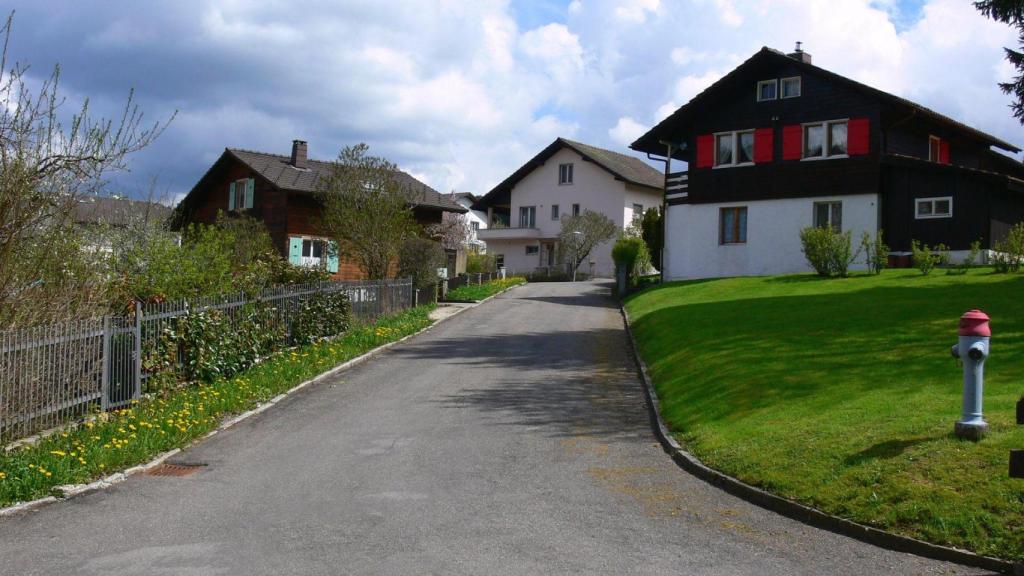 Imagen de casas en un pueblo de Suiza