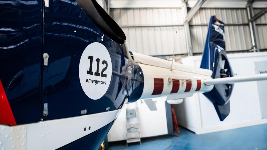 Un dels helicòpters de la Unitat Central d'Helicòpters dels Mossos d'Esquadra