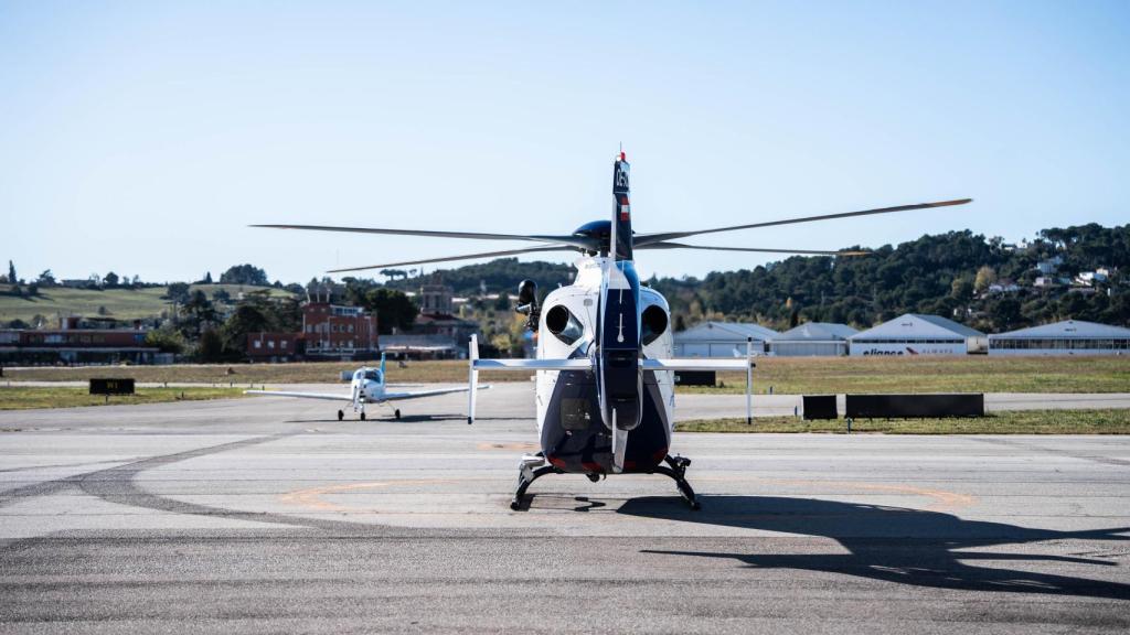 Un dels helicòpters de la Unitat Central d'Helicòpters dels Mossos d'Esquadra