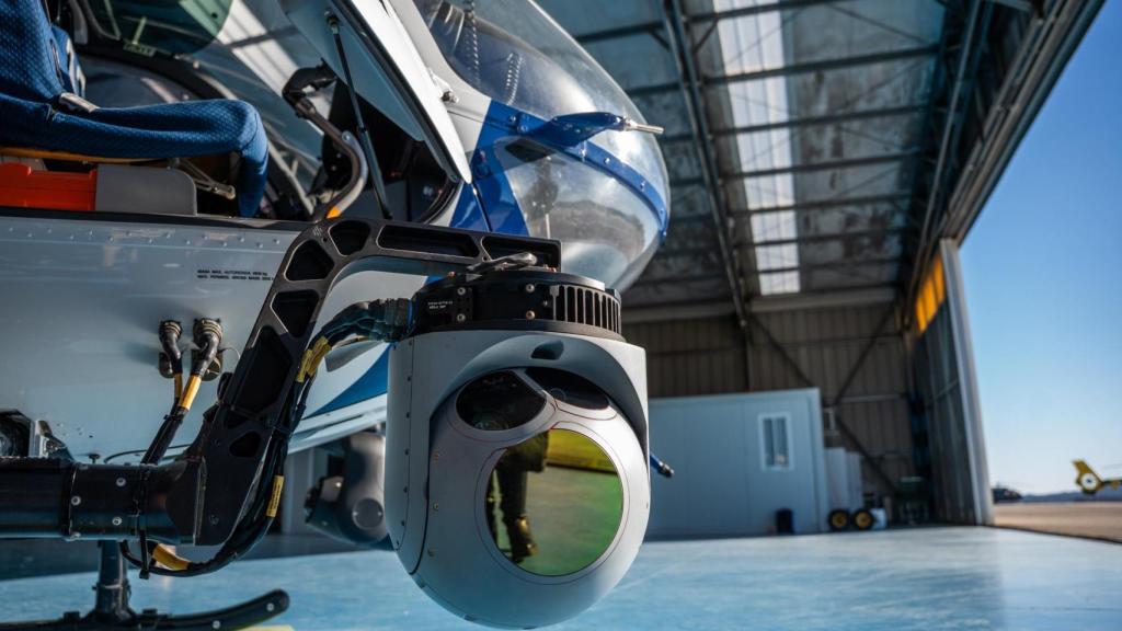 Cámara de uno de los helicópteros de la Unitat Central d'Helicòpters de los Mossos d'Esquadra