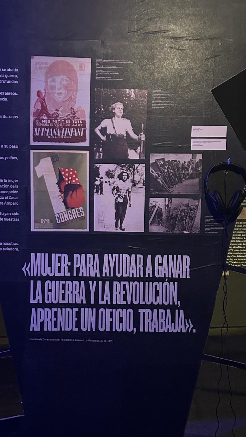 Un cartell a l'exposició 'Vindran les dones', a Guadalajara