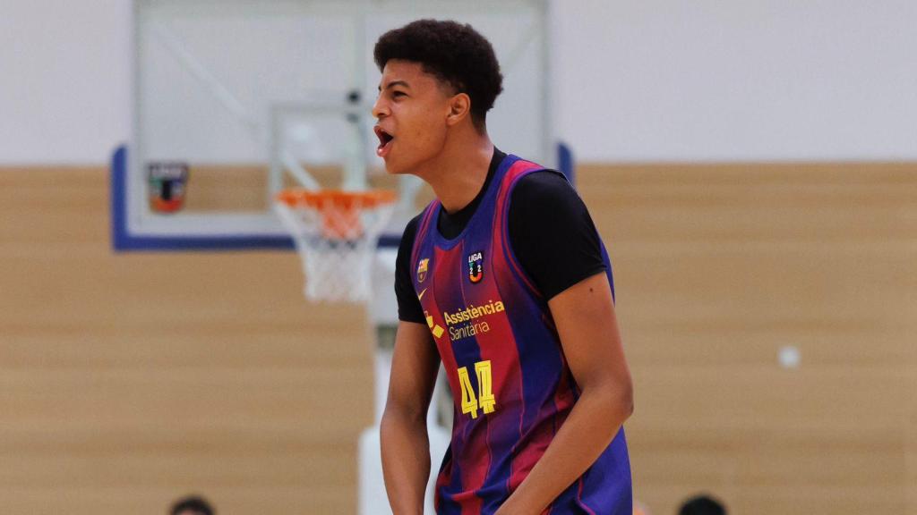 Joaquim Boumtje en el clàssic de la Lliga U22