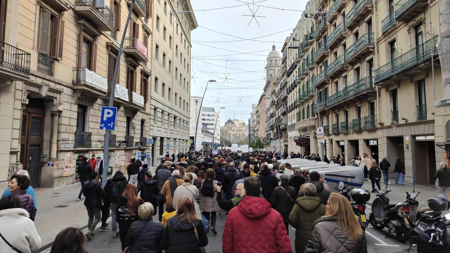 Unos 1.500 autónomos se manifiestan en Barcelona