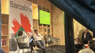 Javier Cercas, Junto a Elena Hevia, en Guadalajara