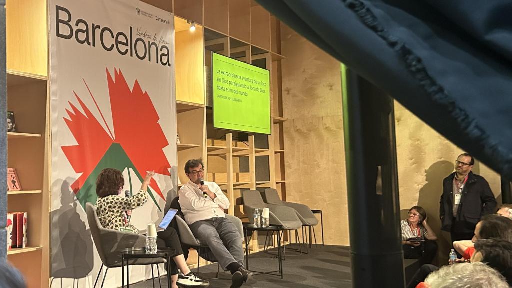 Javier Cercas, Junto a Elena Hevia, en Guadalajara