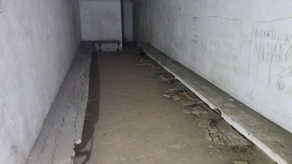 L'interior del refugi antiaeri descobert a Barcelona