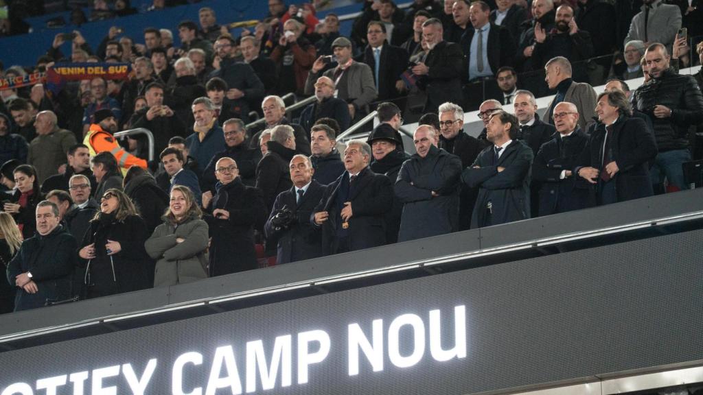 El palco del Camp Nou, durante el Barça-Atlético de Madrid
