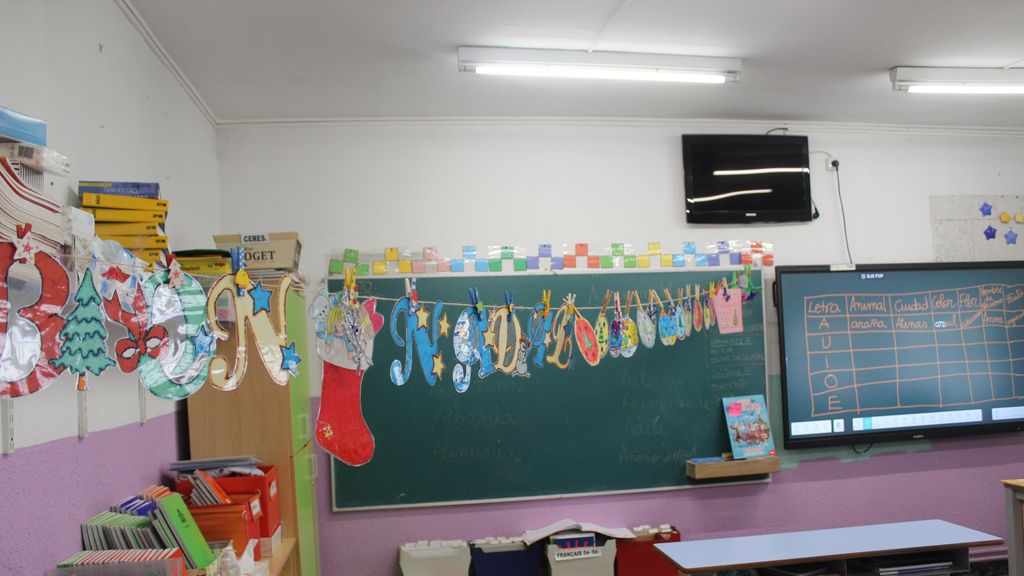 Una classe d'una escola de Barcelona - Arxiu