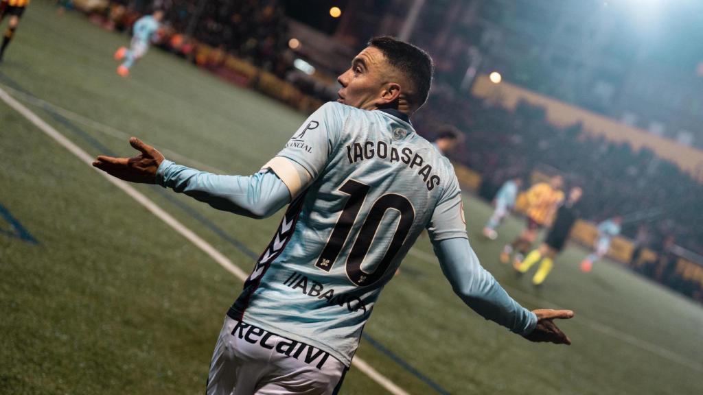 Iago Aspas durante el partido