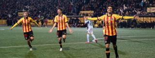 Jugadores del Sant Andreu celebrando el gol