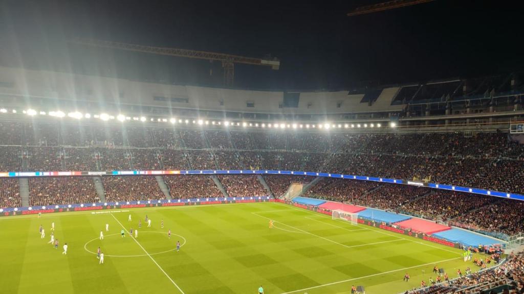 La grada del nuevo Camp Nou, durante el Barça-Osasuna de Liga