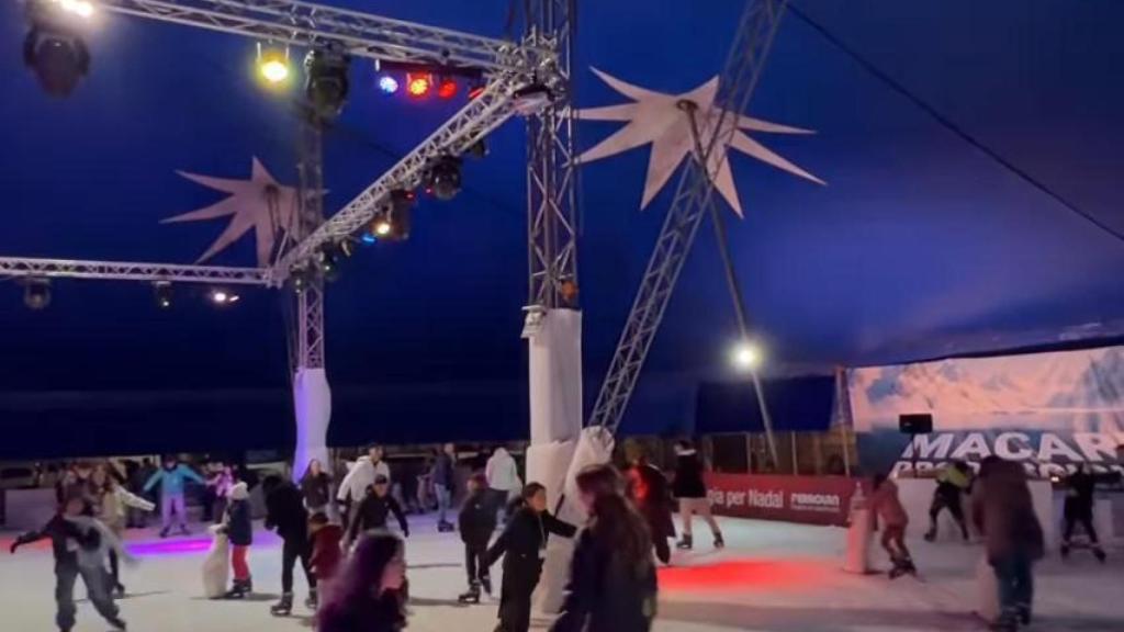 La pista de hielo de la feria
