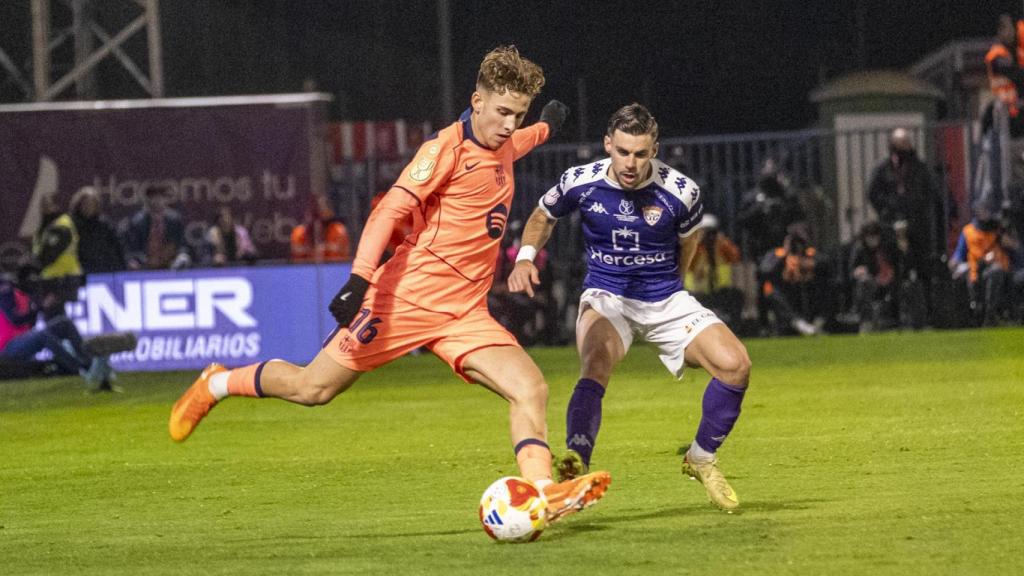 Fermín López durante el Guadalajara-Barça de Copa del Rey