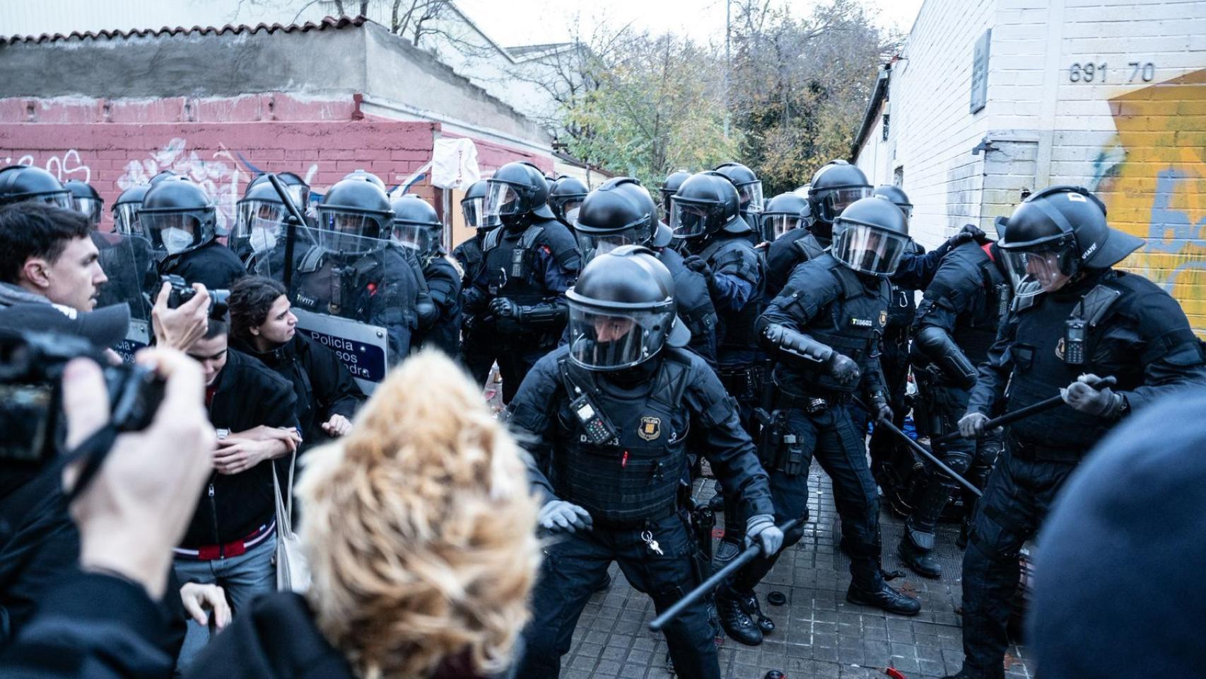 Desalojo del B9 en Badalona