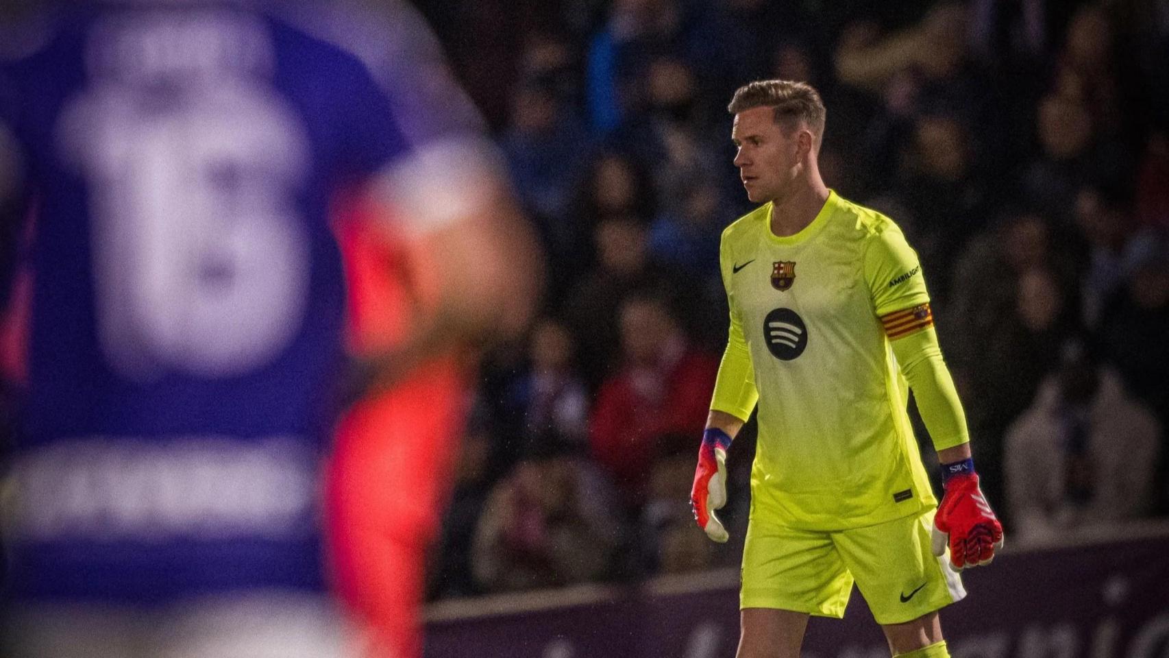 Marc-André ter Stegen durante el Guadalajara-Barça