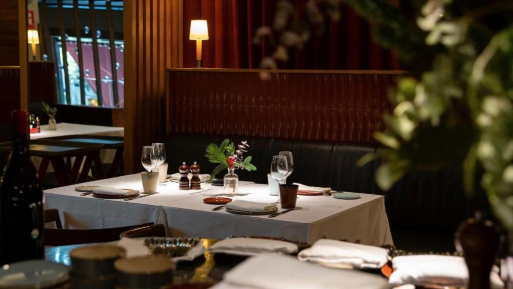 El restaurante Solomillo con decoración navideña