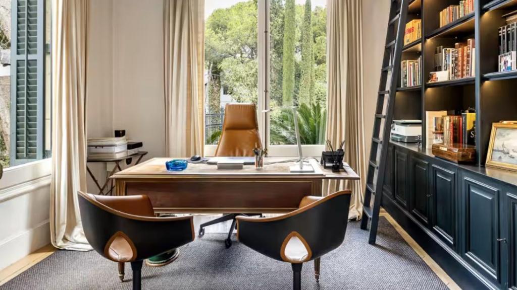 Despacho de la casa de Woody Allenn en Barcelona