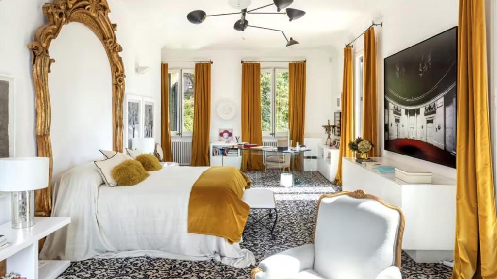 Dormitorio de la casa de Woody Allenn en Barcelona