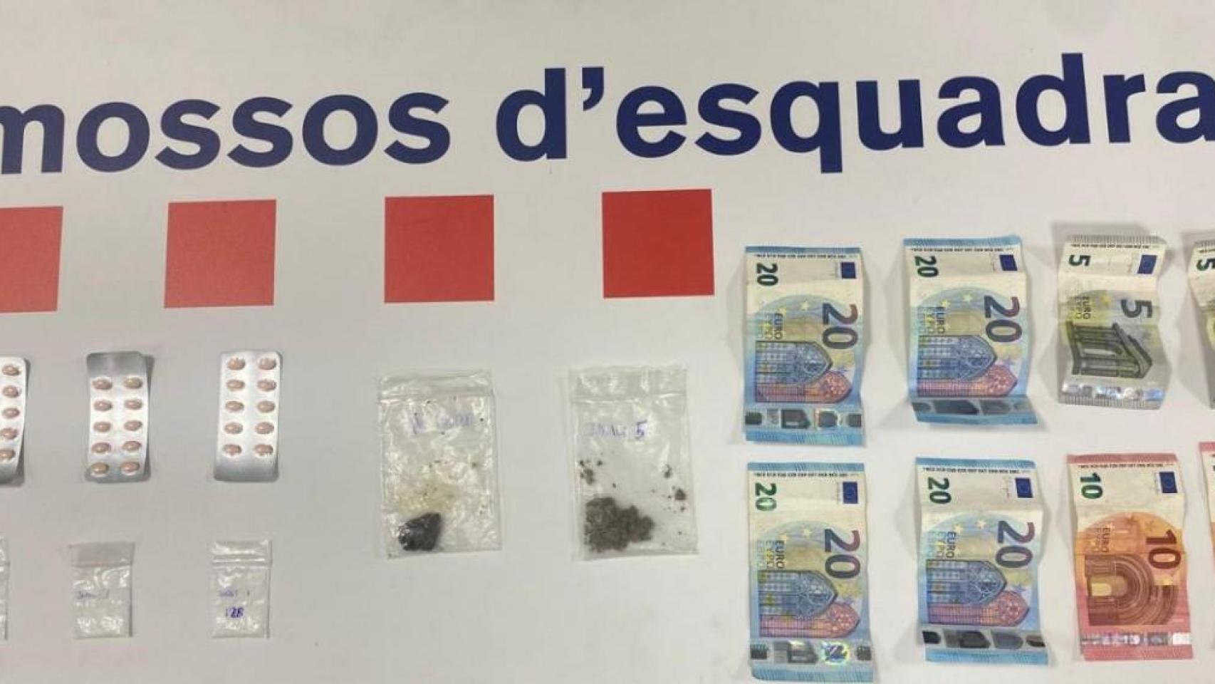 Productos incautados por los Mossos en el control policial