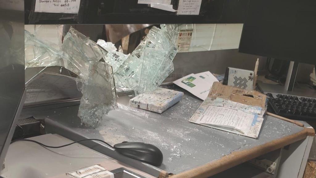 Instalaciones asaltadas del metro de Barcelona