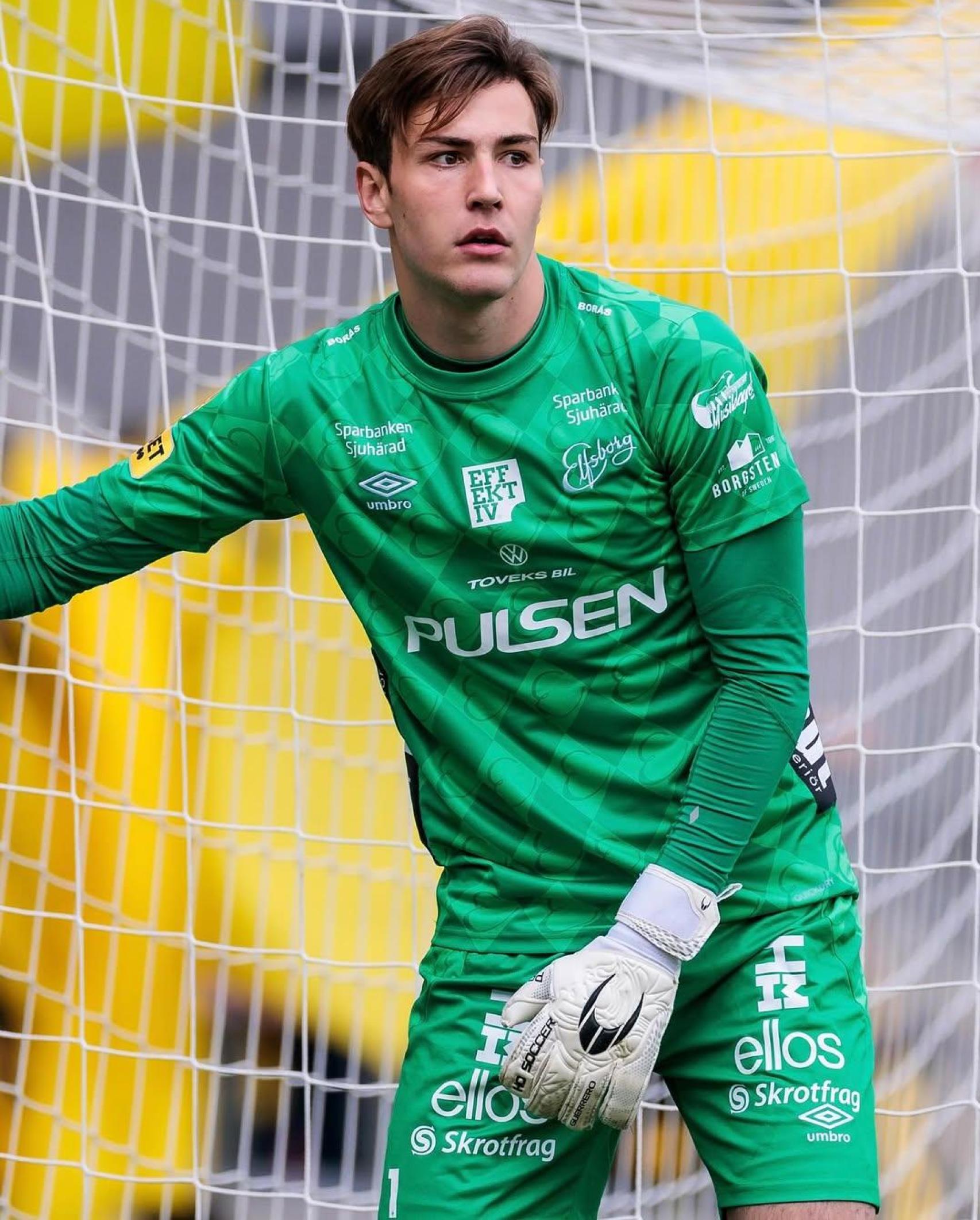 Simon Eriksson, durante un partido de la liga sueca