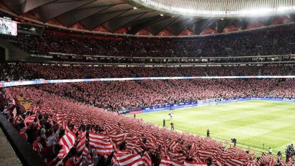 Aficionados del Atlético en el Metropolitano