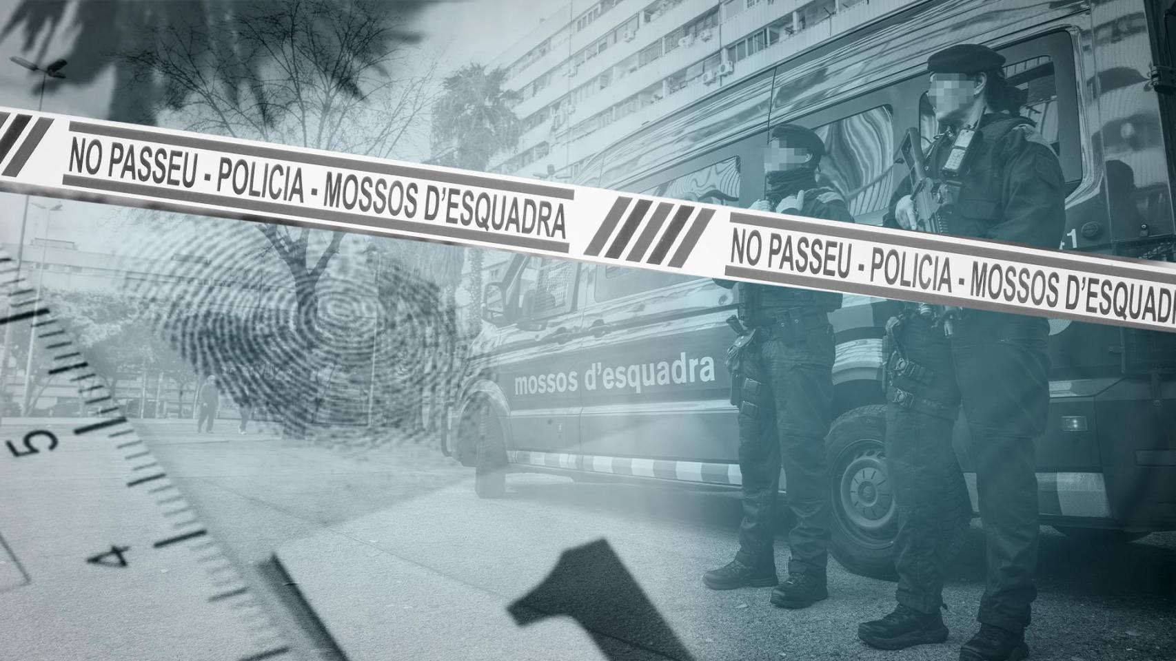 Fotomontaje de Mossos d'Esquadra y seguridad de Metrópoli