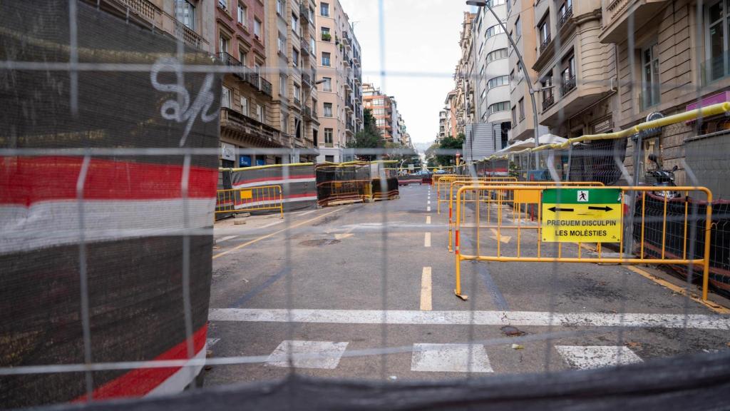 Obras de la calle Muntaner