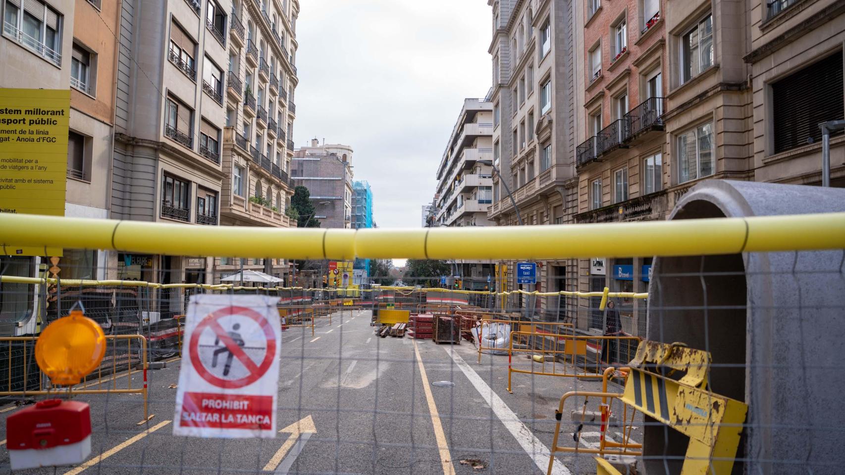 Barcelona inicia la pacificación de una calle en Sarrià: ocho meses de obras para eliminar a los coches