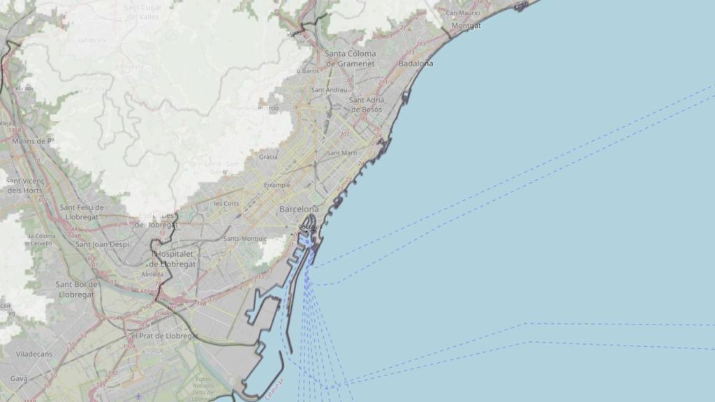 Afectació de nevada teòrica en cota 100 a la ciutat de Barcelona